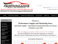 Tablet Screenshot of performancesupplyandmarketing.com